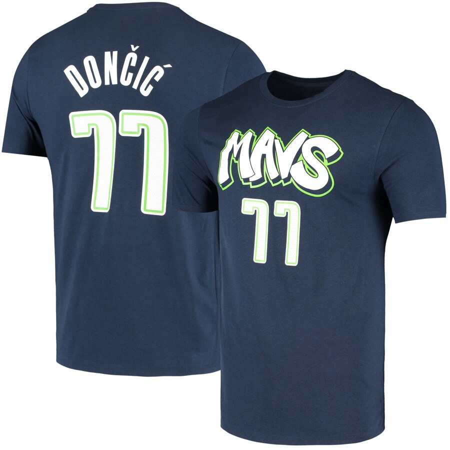 Men NBA Dallas Mavericks 77 Doncic style 2 2024 T shirt